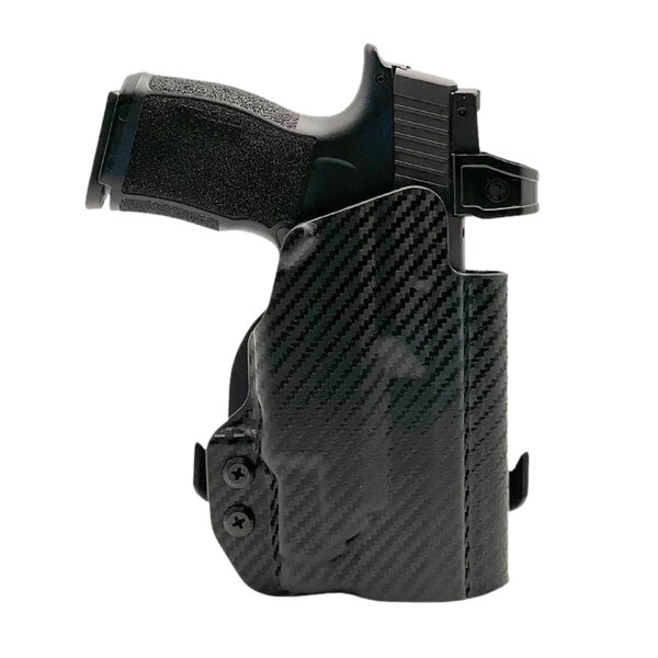 Rounded Gear SSRP365TLR7CFRHOWBPDL  Paddle Holster OWB Black Carbon Fiber Kydex Fits Sig P365 Right Hand