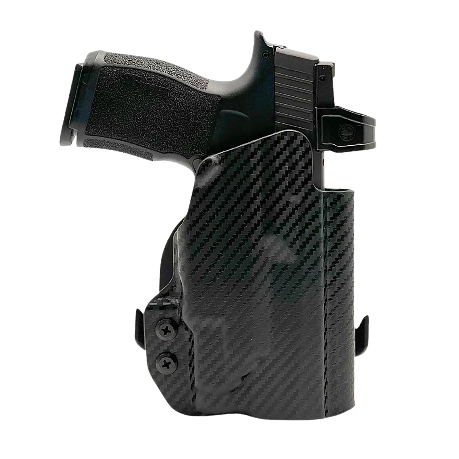 Rounded Gear SSRP365TLR7CFRHOWBPDL  Paddle Holster OWB Black Carbon Fiber Kydex Fits Sig P365 Right Hand