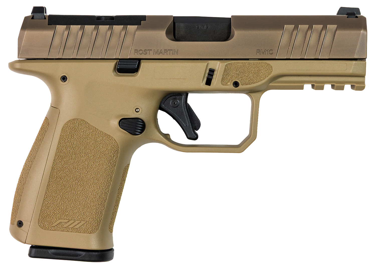 Rost Martin RM1CMOVOSP10 RM1C  9mm Luger 10+1 4" Black Optic Ready/Serrated Slide Black