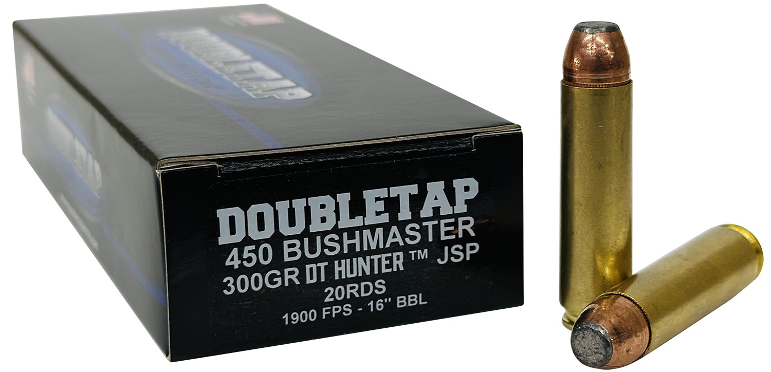 DoubleTap Ammunition 450B300SP   450Bushmaster 300gr Jacketed Soft Point 20 Per Box/25 Case