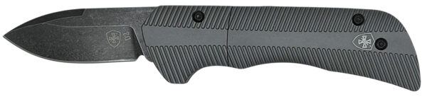 Templar Knife  Cali Auto Assist  1.90" Folding Drop Point Plain Cali D2 Steel Blade, 3.56" Gunmetal Anodized Aluminum Handle