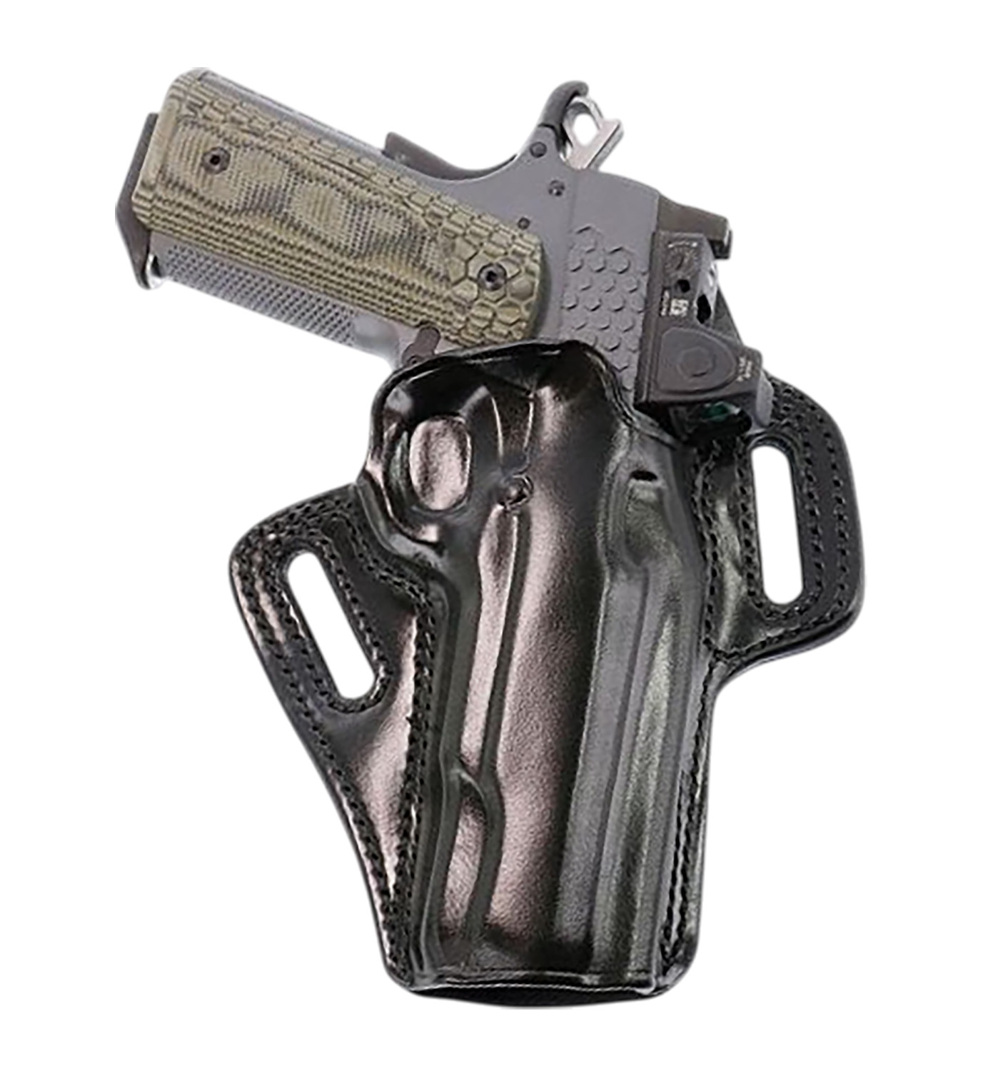 Galco APO212RB APO Strongside/Crossdraw OWB Black Steerhide Fits Kimber 1911 5" Right Hand