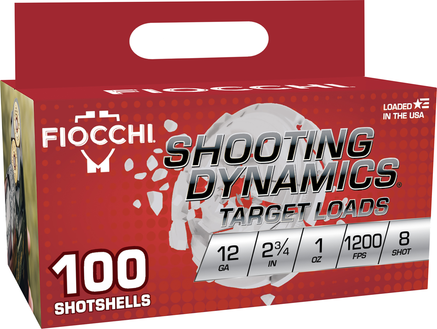 Fiocchi 12SDB18 Shooting Dynamics  12Gauge 2.75" 1oz 8Shot 100 Per Box/2 Case