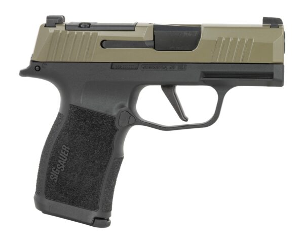 Sig Sauer 365X9GXR3P P365X  Micro-Compact 9mm Luger 12+1 3.10" Black Moss Green Stainless Steel Optic Ready/Serrated Slide, Black Stainless Steel Frame w/Accessory Rail, Textured Grip, RMSc Footprint