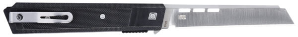 CRKT 3840 Zephyr 3.22" Folding Sheepsfoot Plain Satin D2 Steel Blade, Black Textured G10 Handle
