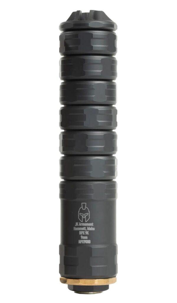 JK Armament RPX 155 9mm Suppressor 1.55" Black Aluminum/Titanium 1/2x28