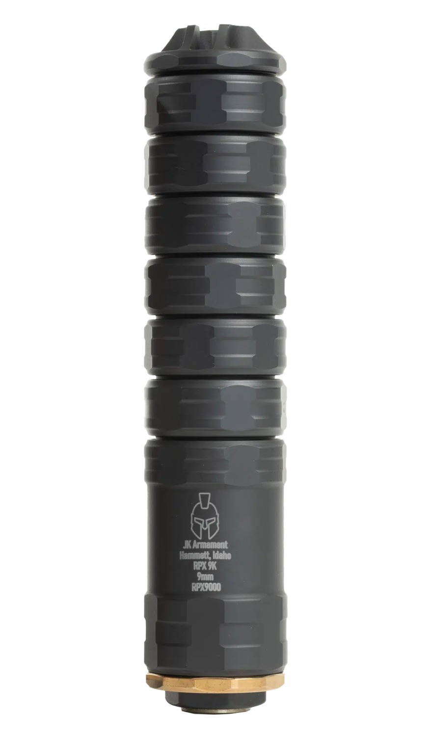 JK Armament RPX 155 9mm Suppressor 1.55" Black Aluminum/Titanium 1/2x28