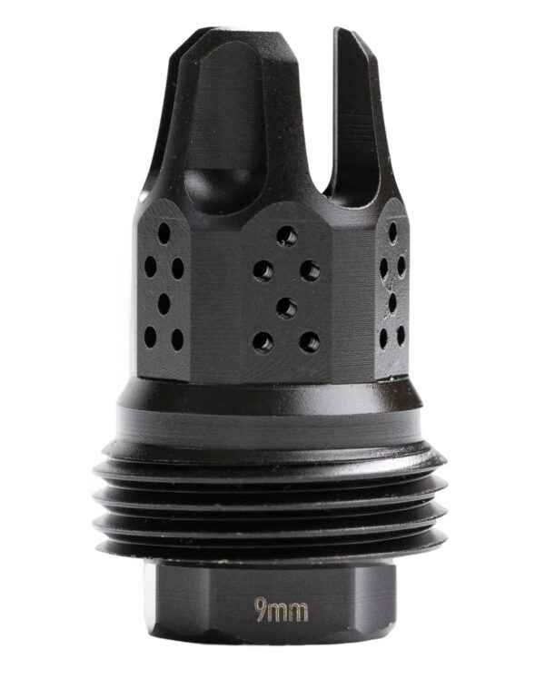Jk Armament JKMDHDCF14 War Eagle Compensator/Flash Hider Black Nitride Stainless Steel 1/2"x28 Threads 9mm