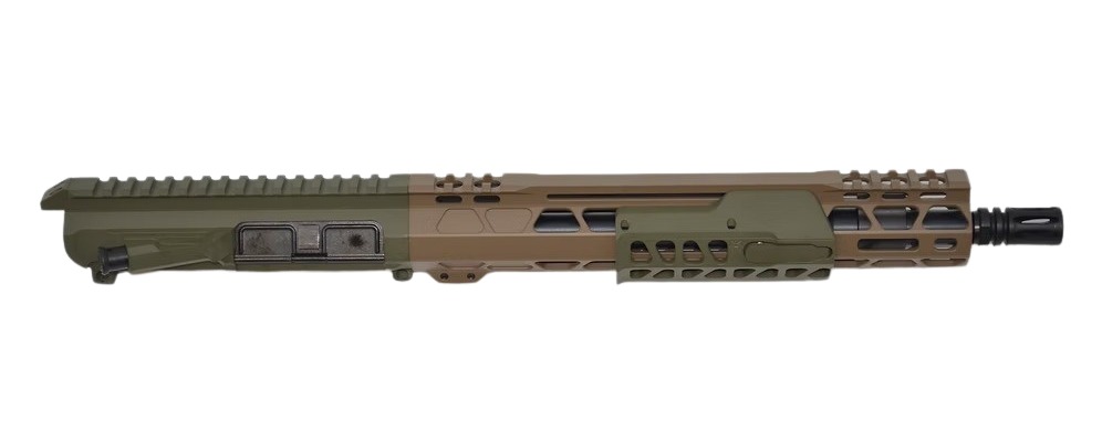 Bilson Arms P7UFSFG10R1 BA-15FCP  338 ARC 10+1 12.50" Threaded Barrel, Flat Dark Earth/Sniper Green Cerakote Aluminum Receiver w/Picatinny Rail, M-LOK Handguard