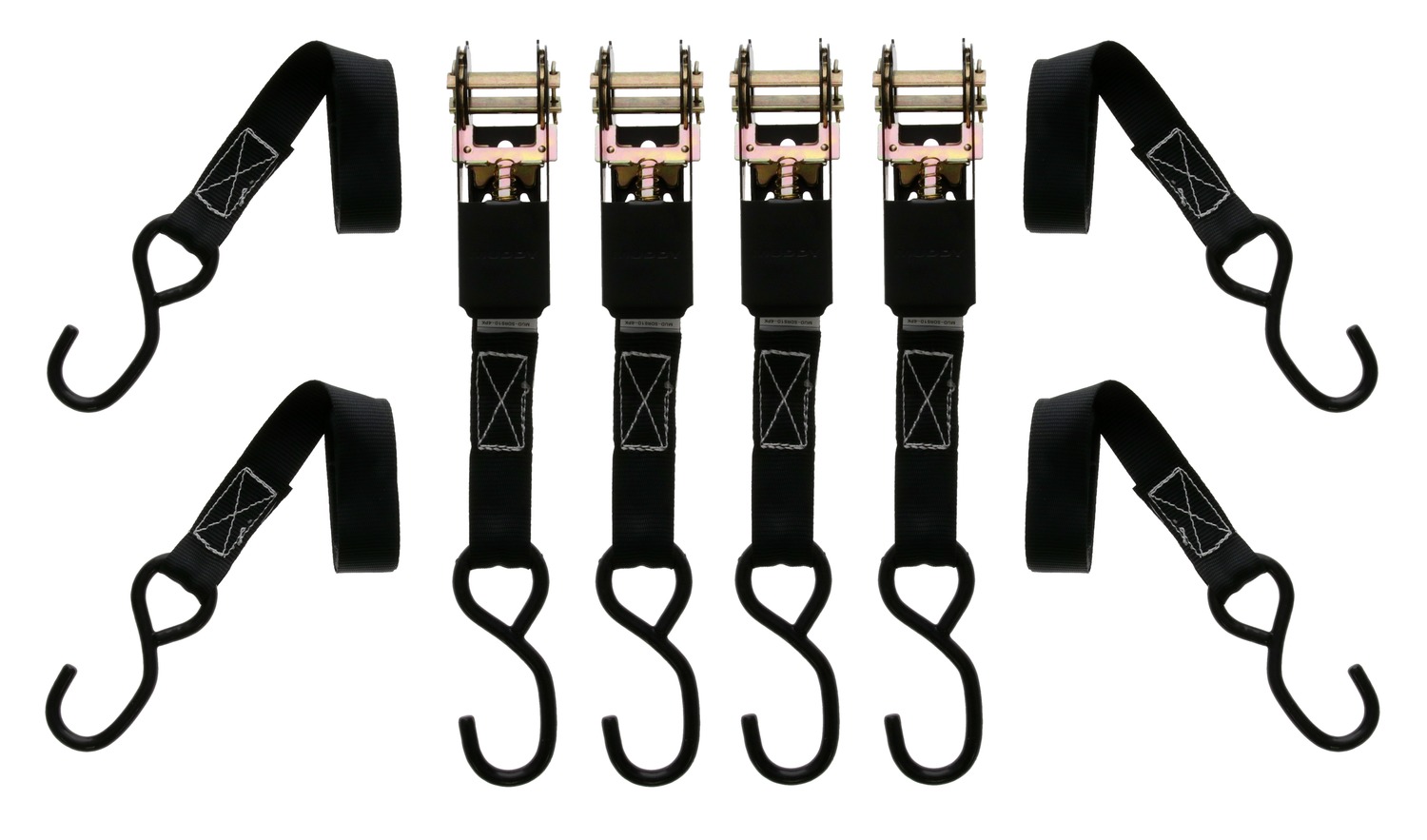 MUDDY MUD-SDRS10-4PK  1"X10'STD DUTY RATCHET STRAP
