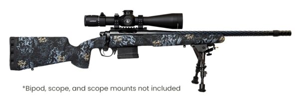 Horizon Firearms HRF-VNP-308W-24R-P Vandal Prime 308 Win 24" Black Chrome Spiral Fluted Threaded Barrel, Black Chrome Steel Receiver w/Picatinny Rail, Arca Rail Forend, Textured Iota EKO Carbon Fiber