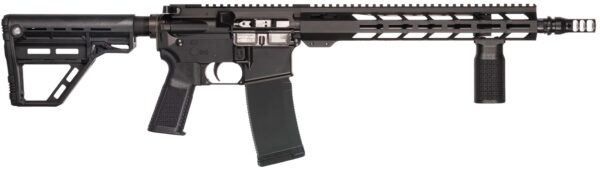Patriot Ordnance Factory 02548 P-15 Base SMU 300 Blackout 30+1 13.75" Black Nitride Match Grade Barrel, Black Anodized Aluminum Receiver w/Picatinny Rail, M-LOK Handguard, Black Amend2 Adjustable Poly