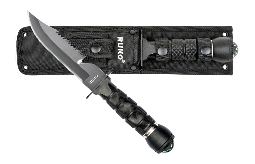 RUKO RUK0163      420J2 6"SURVIVAL FIXED W/COMPASS