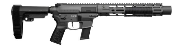 CMMG 45AEA70-TNG MkG 45 ACP 13+1 6.50" Black Nitride Threaded Barrel. Tungsten Cerakote Aluminum Receiver w/Picatinny Rail, M-LOK Handguard, Black Polymer CMMG RipBrace, CMMG Zeroed Grip, Ambidextrous