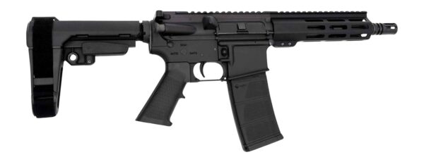 Andro Corp Industries 5568CB ACI-15 CQB 5.56 NATO 30+1 8" Black Nitride Threaded Barrel, Black Anodized Aluminum Receiver w/Picatinny Rail, M-LOK Handguard, Black Polymer SBA3 Pistol Brace, Black A2 G