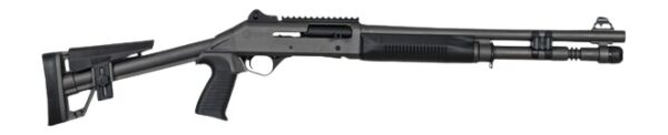 Panzer Arms PAM4TSDSFSS M4 12 Gauge Semi-Auto 3" 5+1 18.50" Tactical Barrel, Gray Tactical Gray Aluminum Receiver w/Picatinny Rail, Black Skeleton Synthetic Stock & Grip