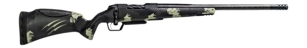 Fierce Firearms ROGSCMX22CM18BF Carbon Mini Rogue XP 22 Creedmoor 3+1 18" Carbon Fiber Match Grade Barrel, Black DLC Stainless Steel Drilled & Tapped Receiver, Forest Camo Push Button Adj Cheek Piece