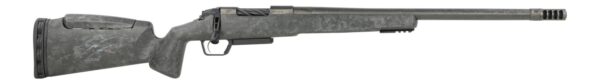 Fierce Firearms RIVTCX7PRC22DGM CT Rival XP 2.0 7mm PRC 3+1 22" Carbon Fiber Match Grade Threaded Barrel, Distressed Gray Titanium Drilled & Tapped Receiver, Carbon Matrix Push Button Adj Cheek Piece
