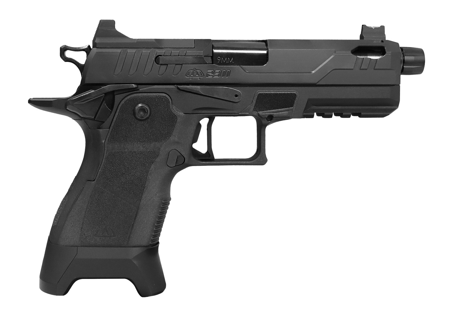 Oa Defense OA2311COMPACTPROPTBBLK 2311 Pro Compact 9mm Luger 17+1 4.25" Black DLC Threaded Barrel, Black Steel Optic Ready/Serrated Slide, Black Aluminum Frame w/Picatinny Rail, Black Polymer Grip, Am