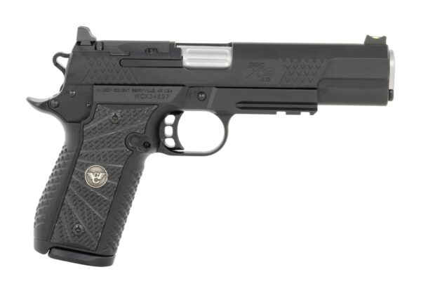 Wilson Combat 2EDCXLPR9OR EDC X9 2.0 9mm Luger 15+1 5" Stainless Fluted Barrel, Black Armor-Tuff Optic Ready Slide, Aluminum Frame w/Picatinny Rail, Black G10 Grip