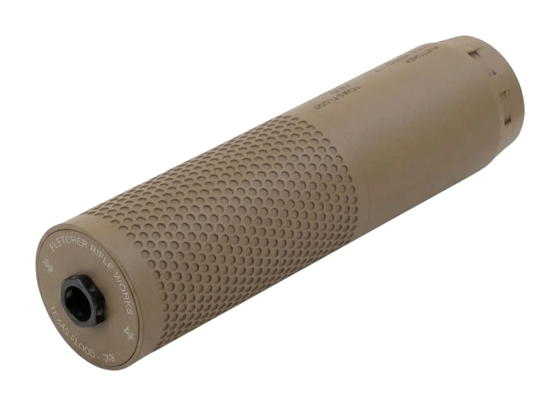 Fletcher Rifle Works TEXASFLOOD 30 Cal/5.56mm 1.75" Tan Titanium 1.375"x24