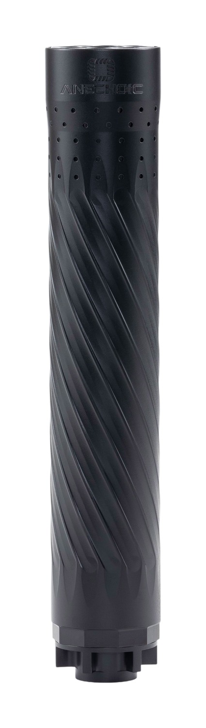 Anechoic Fibonacci 22 Lite .22 Cal Suppressor 1.10" OD Black Titanium 1/2"-28