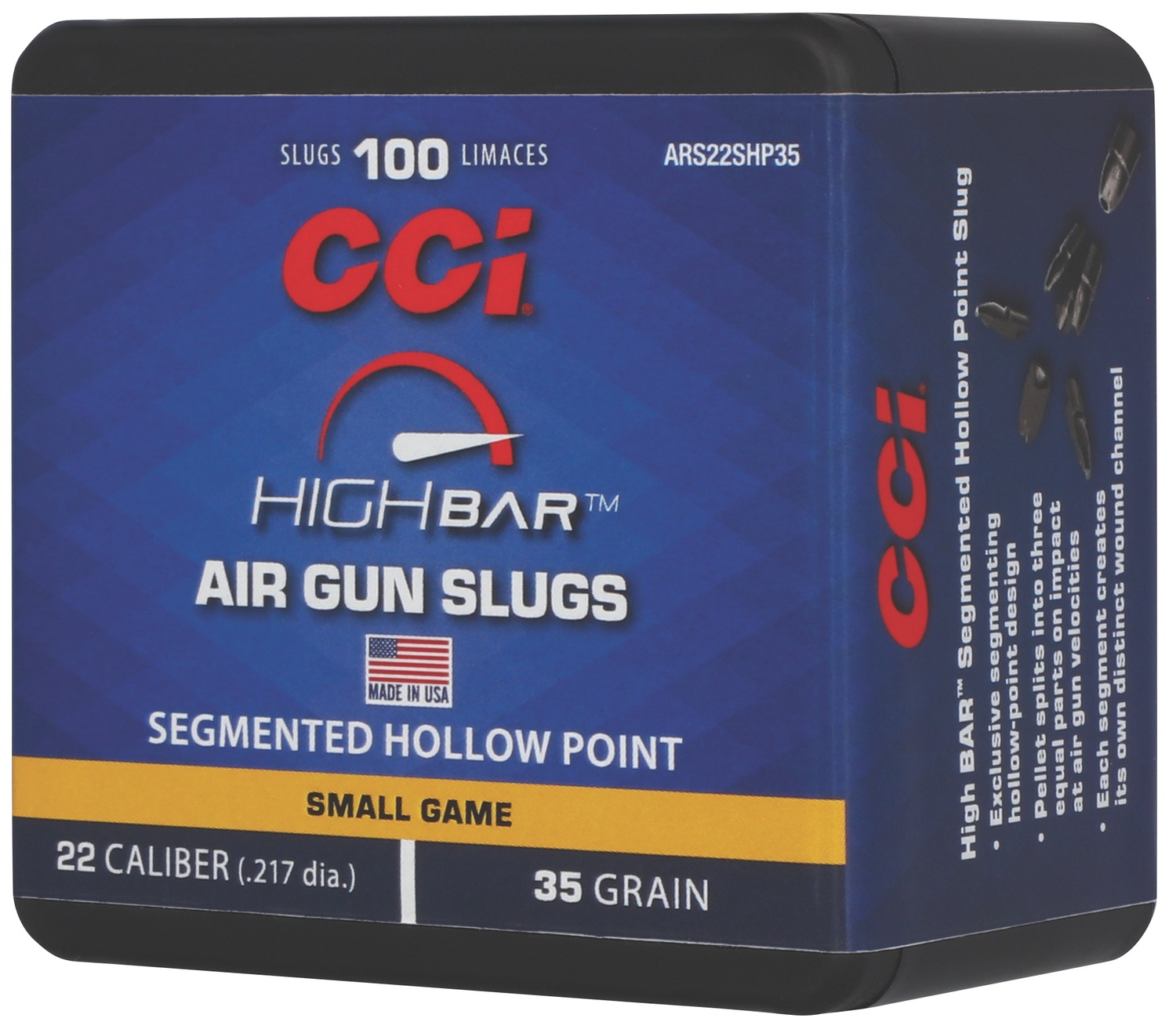 CCI ARS22SHP35 22CAL 35GR SEG HP SLUG        100/5
