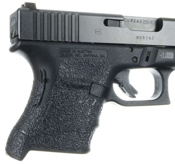 Talon Grips 107R Adhesive Grip  Compatible w/ Glock 29SF/30SF/30S/36 Gen3, Black Textured Rubber