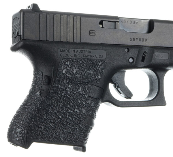 Talon Grips 116R Adhesive Grip  Compatible w/Glock 26/27/28/33/39 Gen4 w/No Backstrap, Black Textured Rubber