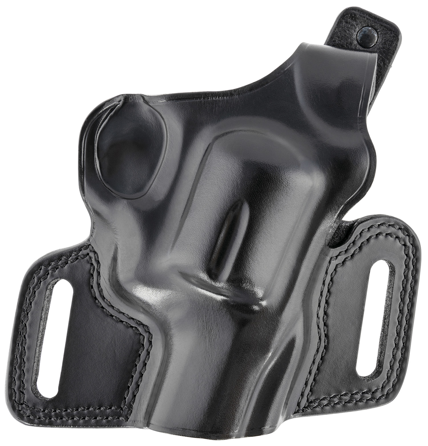 Galco SIL126B Silhouette  OWB Black Leather Belt Slide Fits S&W N Frame Fits 2-4" Barrel Right Hand