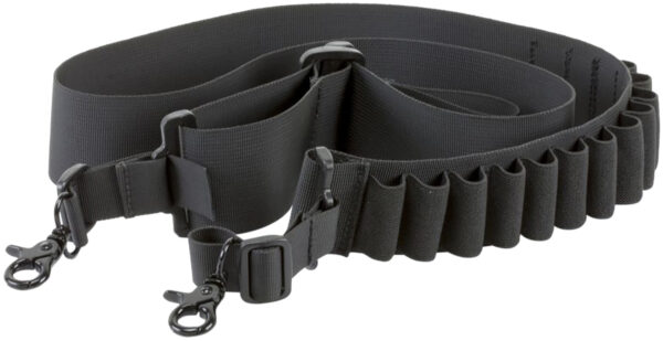 Aim Sports DSBS1 Deluxe Black Nylon Bandolier Shotgun Sling – Holds 14 Shells