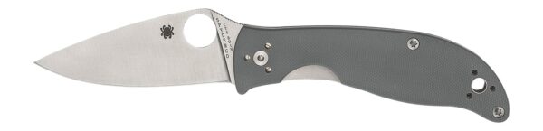 Spyderco C220GPGY Polestar  3.30" Folding Drop Point Plain CTS BD1 SS Blade Gray G10 Handle Includes Pocket Clip