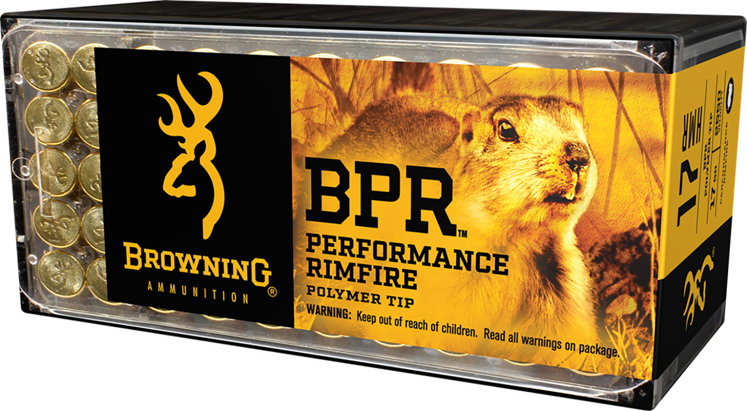 Browning Ammo B195117050 BPR Performance Rimfire  17HMR 17gr Polymer Tip 50 Per Box/20 Case