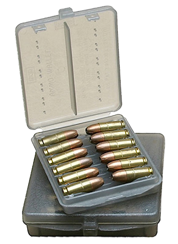 MTM Case-Gard W184541 Ammo Wallet  Handgun 45 ACP 18rd Clear Smoke Polymer