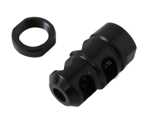 Kel-Tec PLRSU582 PLR-22 Muzzle Brake Kit Black Steel with 1/2"-28 tpi Threads for 22 LR Kel-Tec PLR-16