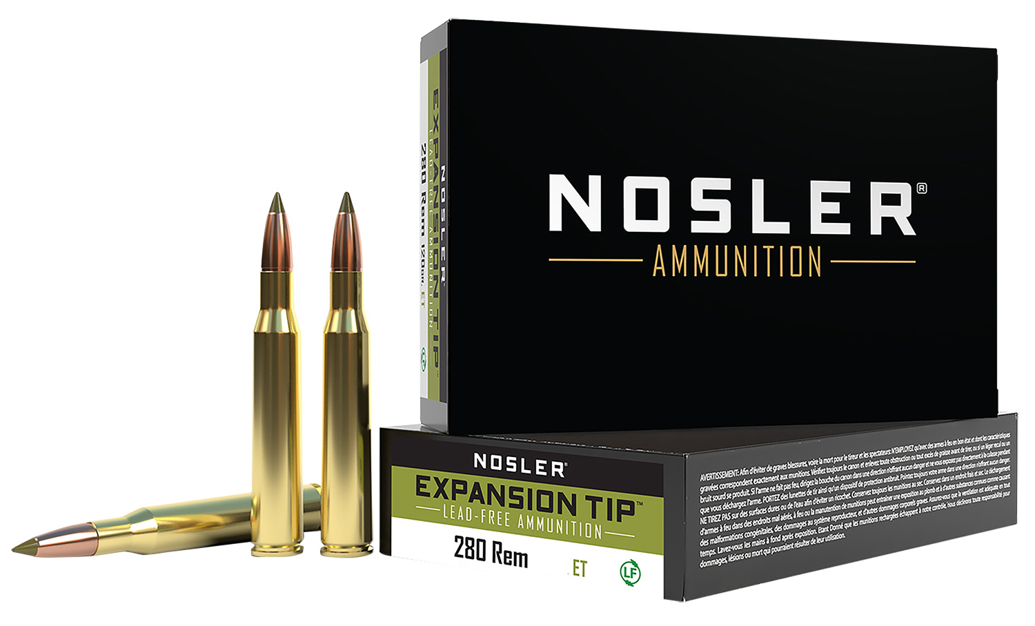 Nosler 40511 E-Tip 280Rem 140gr E Tip Lead Free 20 Per Box/10 Case