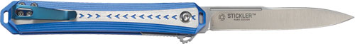 CRKT STICKLER 3.38" FOLDER - ASSISTED SS/BLUE HANDLE
