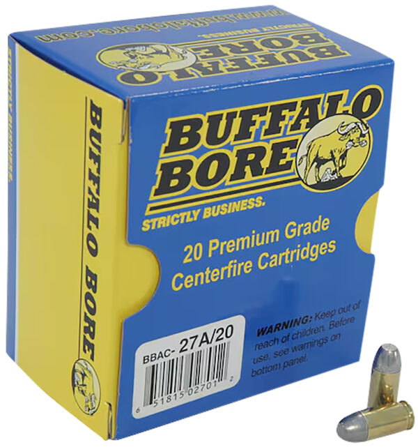 Buffalo Bore Ammunition 27A20 Personal Defense Strictly Business 380ACP +P 100gr Hard Cast Flat Nose 20 Per Box/12 Case