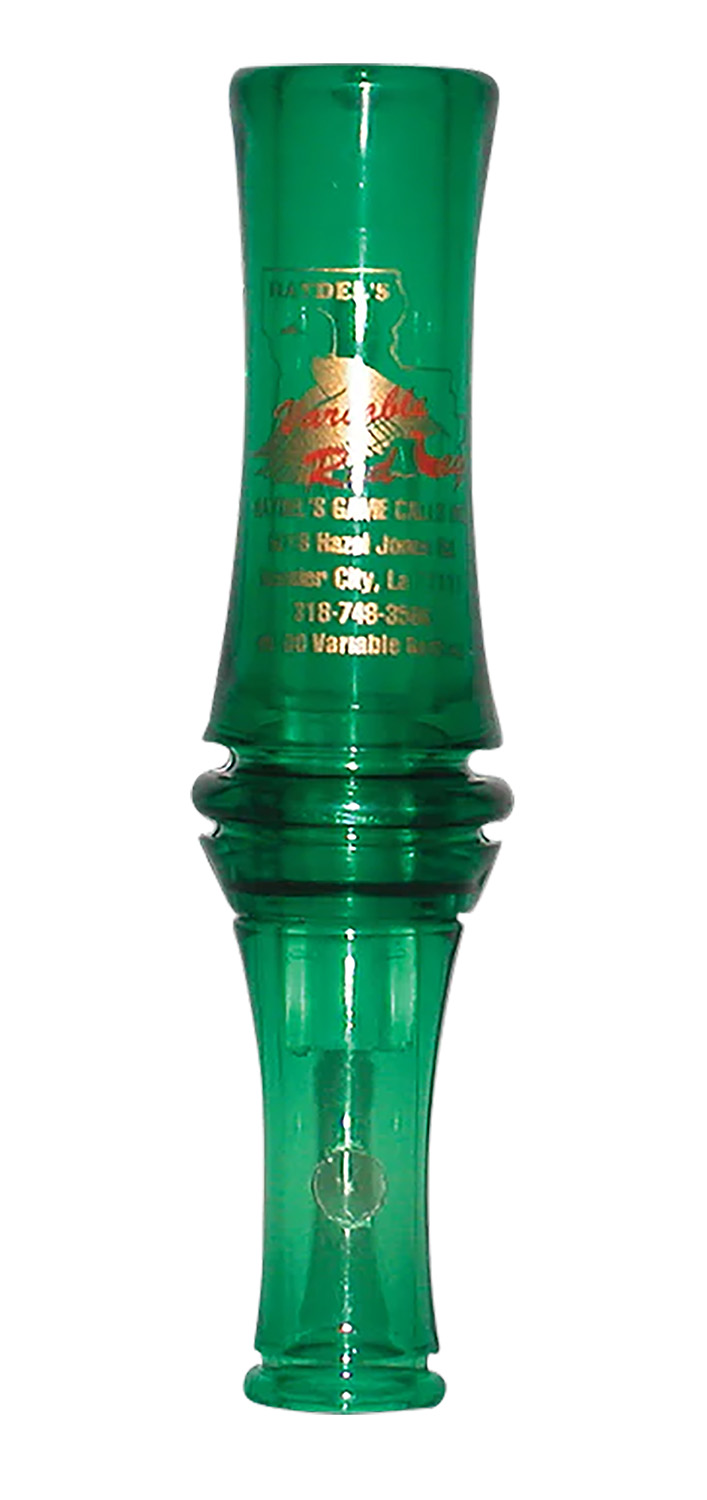 Haydel's Game Calls VR00 "Redleg" Mallard Variable Tone Open Call Double Reed Mallard Sounds Attracts Ducks Green Plastic