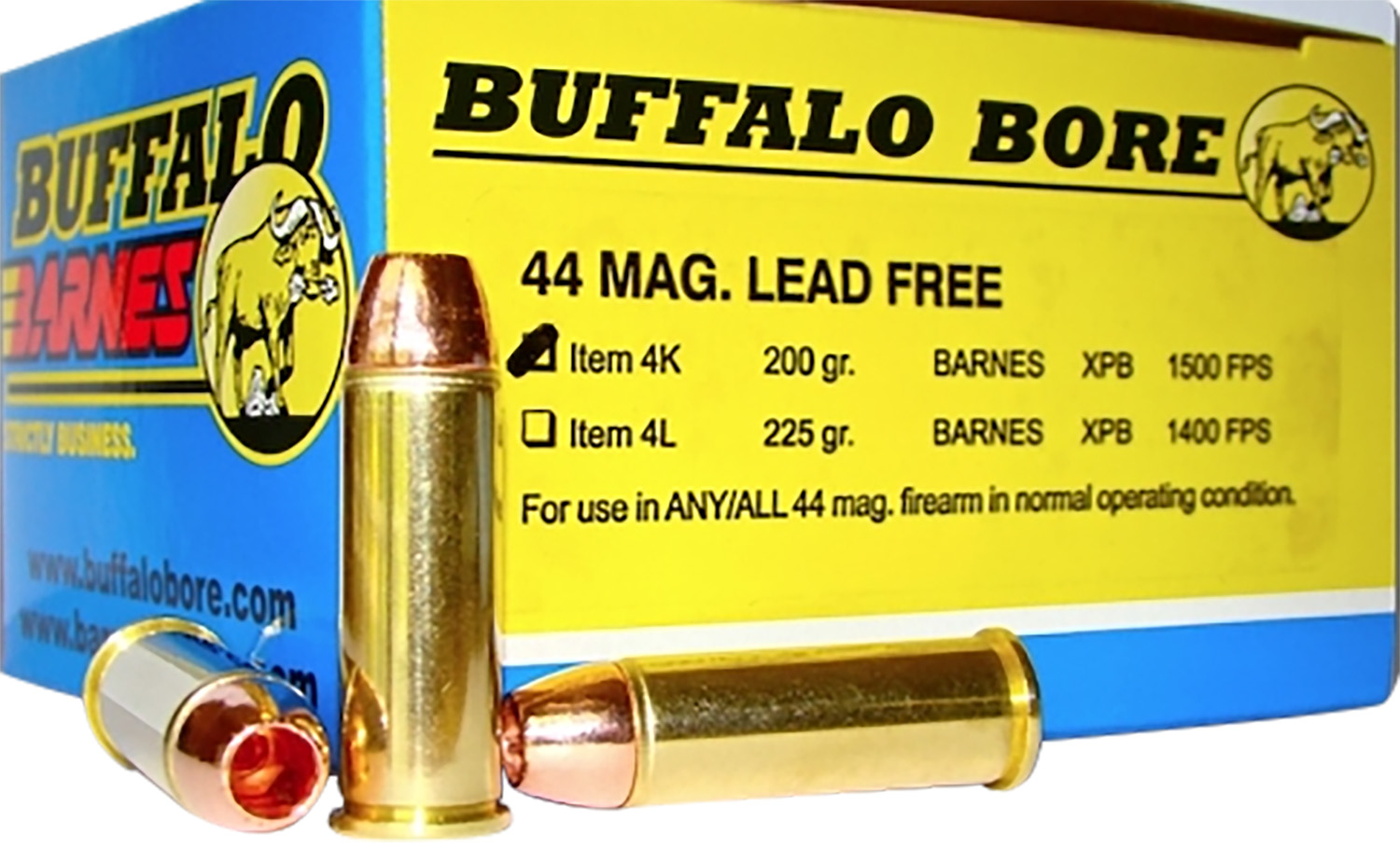Buffalo Bore Ammunition 4K20 Buffalo-Barnes Strictly Business 44Rem Mag 200gr Barnes VOR-TX XPB Lead Free 20 Per Box/12 Case