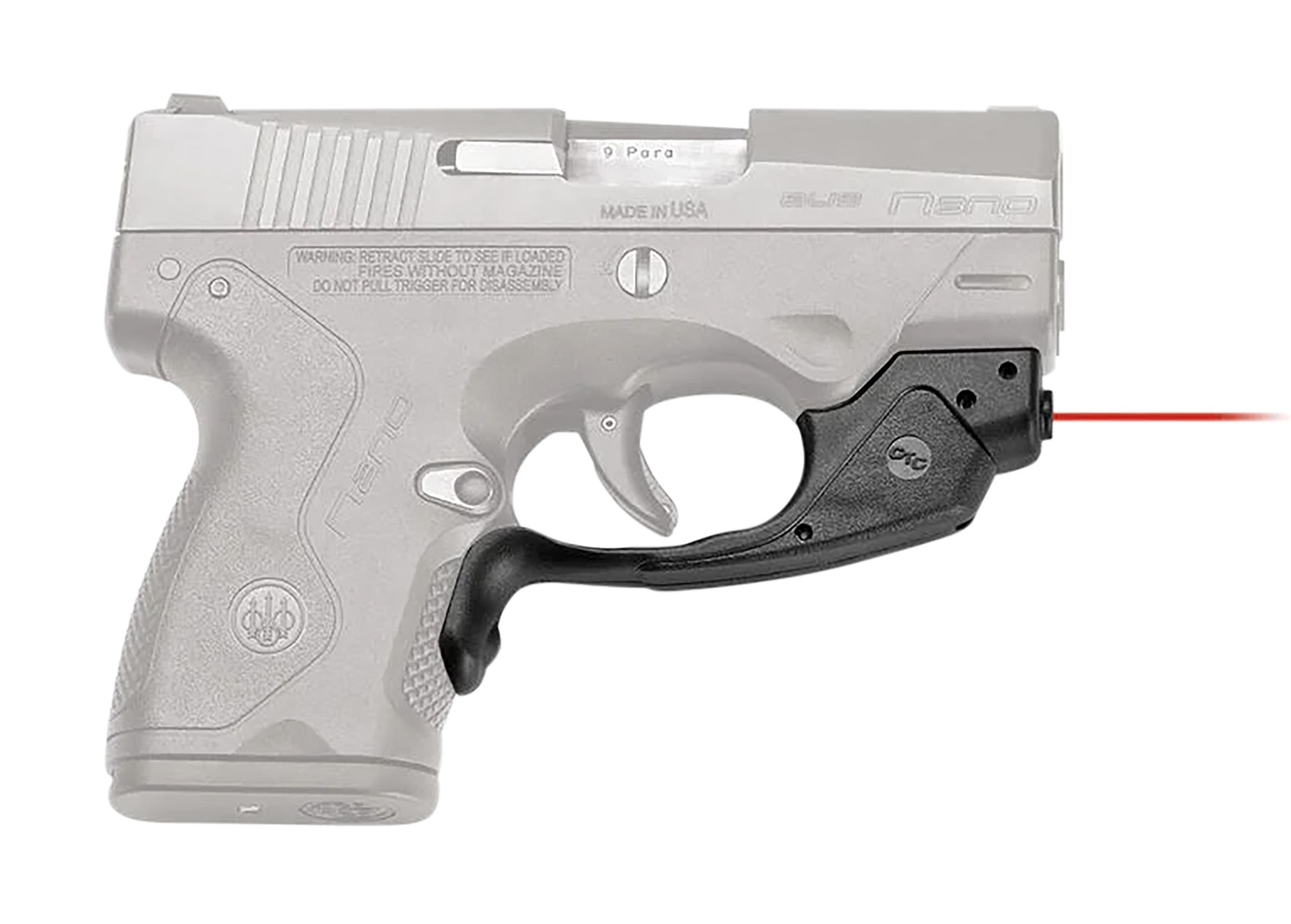 Crimson Trace 0137001 Laserguard  Beretta Nano, Red Laser Black Polymer