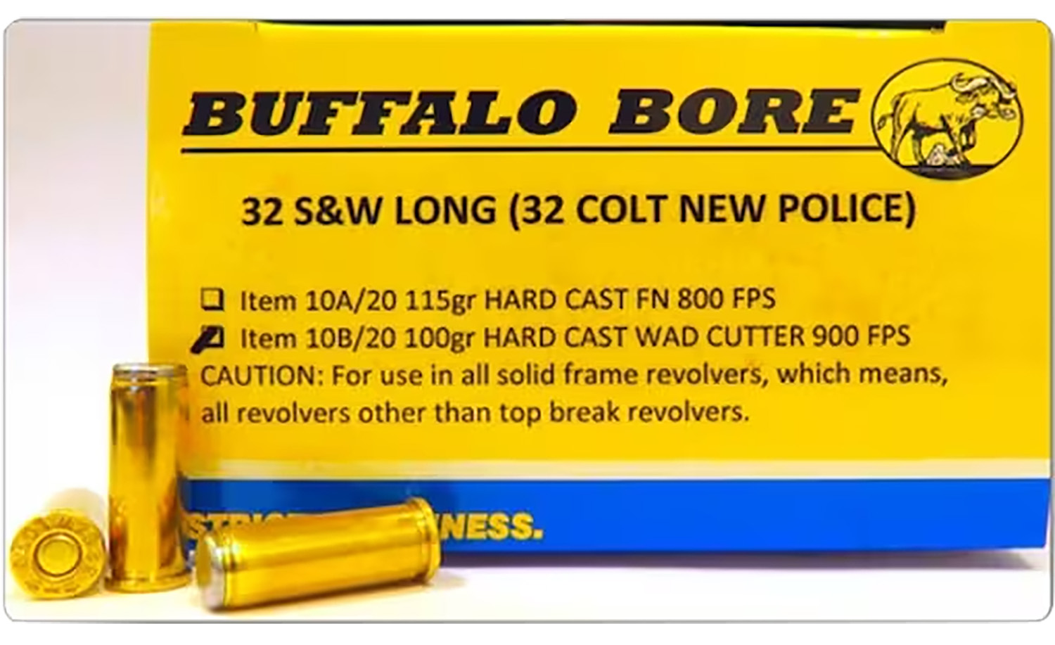 Buffalo Bore Ammunition 7C20 Personal Defense Strictly Business 454Casull 360gr Lead Wide Nose 20 Per Box/12 Case