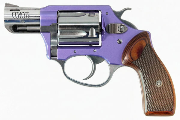 Charter Arms Coyote .380 ACP 2" Ported Barrel 5-Shot Revolver – Lavender Anodized Frame & High-Polish Stainless (Shooter's Model)