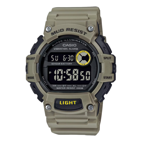 Mud-Resistant Digital Watch w/ Vibration Alarm