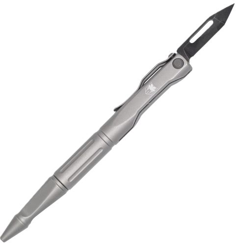 CobraTec Scribe Pen Knife 1.5" Blade - Gray with Pocket Clip