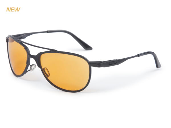 ESS inVINCEible Aviator Ballistic Eyewear with Smoke Gray and Hi-Def Rust Orange Lenses
