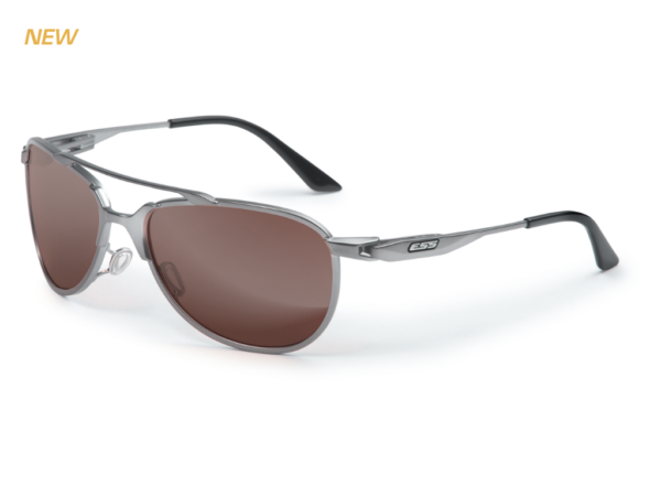 ESS inVINCEible Aviator Ballistic Eyewear with Smoke Gray & Hi-Def Rust Orange Lenses