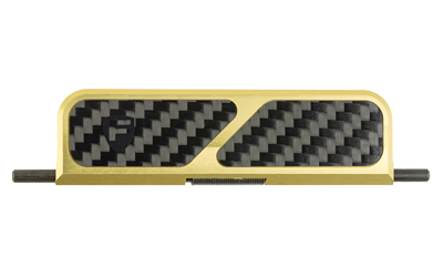 Fortis Billet Dust Cover Carbon Fiber Gold AR-15 Ejection Port Cover