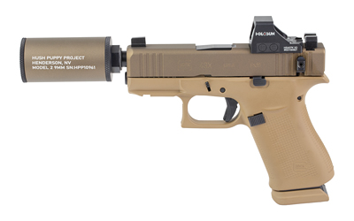 Glock 43X 9mm Pistol with Hush Puppy Suppressor Package – FDE – 15-Round