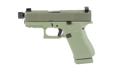 Glock 43X 9mm 15-Round Front Serrations Green Debo Threaded Barrel Pistol